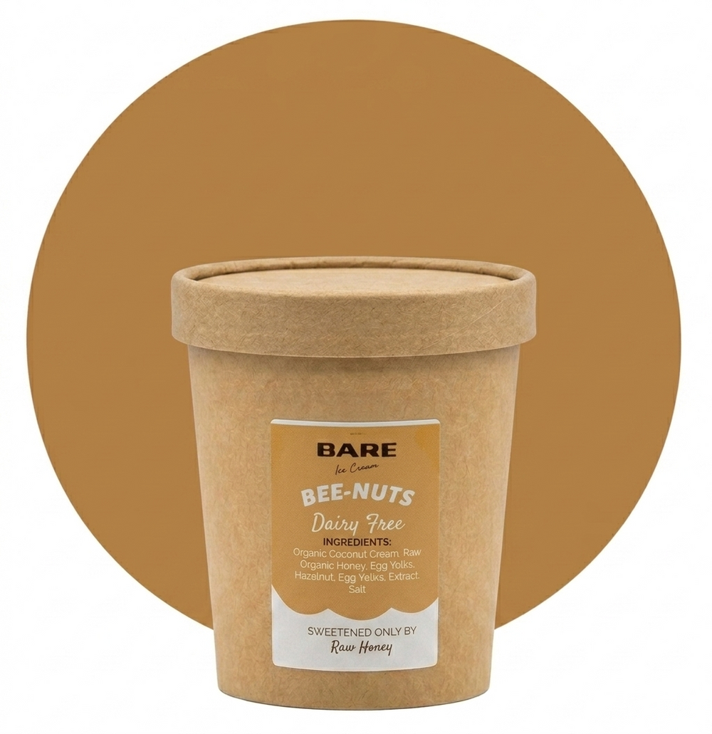 'Bee-Nuts' Hazelnut Ice Cream (Dairy-free)